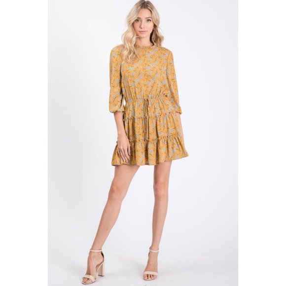 Hailey & Co Dresses & Skirts - Hailey & Co Floral Ruffle Mini Dress